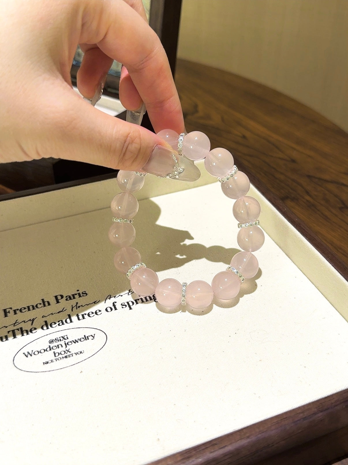 ▫️▪️ Pink crystal bracelet